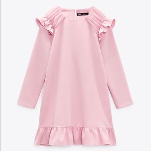 Midi long ruffle sleeve dress
